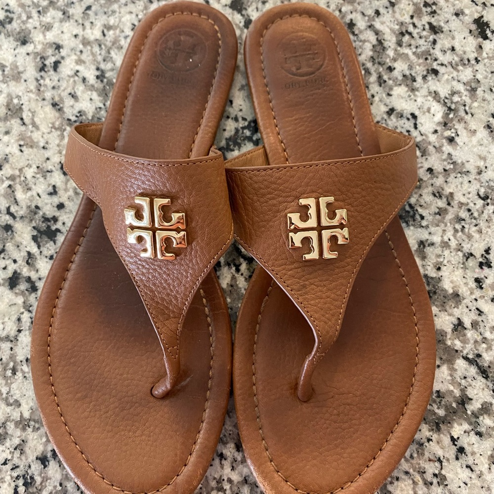 Authentic Tory Burch leather sandals